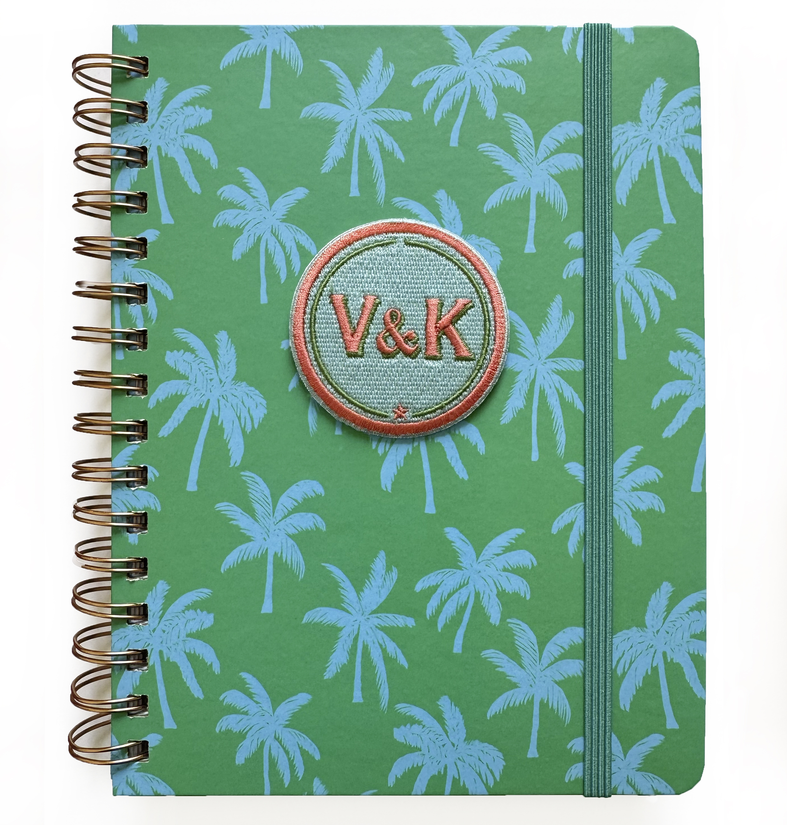 Ringbuch PALMTREE mit Initialen-Patch