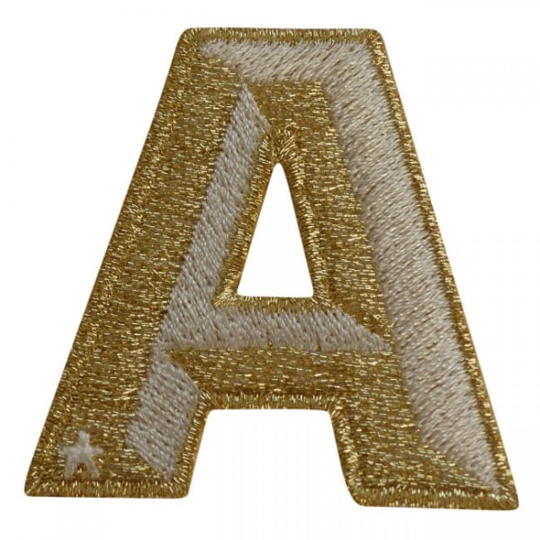 Label SINGLE LETTER · GOLD / WHITE