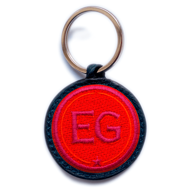 Key ring INITIALS · red/pink · customizable