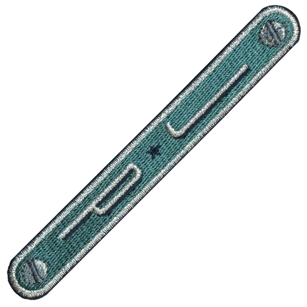 LUGGAGE PATCH: INITIALS VERTICAL · dark blue/bordeaux/silver · customizable