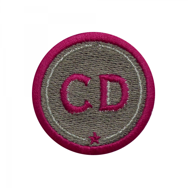Patch INITIALS · 4 cm · beige · customizable