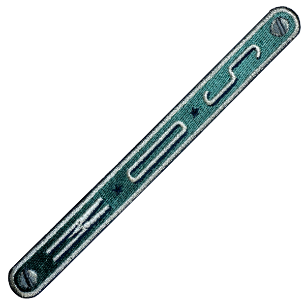 LUGGAGE PATCH: INITIALS VERTICAL · dark blue/bordeaux/silver · customizable